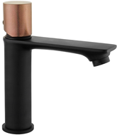 Mexen Royo One robinet de lavabo, Noir/Or rose - 72201-76