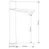 Mexen Royo One robinet de lavabo haut, Blanc - 72211-20