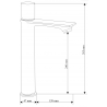 Mexen Royo One robinet de lavabo haut, gris armé brossé - 72211-66