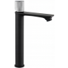Mexen Royo One robinet de lavabo haut, chromé/noir - 72211-77