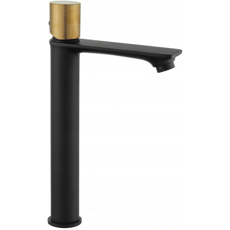 Mexen Royo One robinet de lavabo haut, Noir/Or - 72211-75