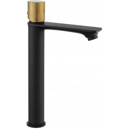 Mexen Royo One robinet de lavabo haut, Noir/Or - 72211-75