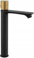 Mexen Royo One robinet de lavabo haut, Noir/Or - 72211-75