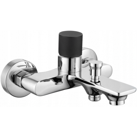 Mexen Royo One robinet de bain, Chrome/Noir - 72231-07