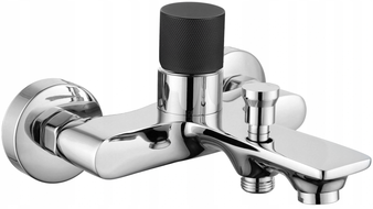 Mexen Royo One robinet de bain, Chrome/Noir - 72231-07