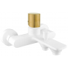 Mexen Royo One robinet de bain, Blanc/Or - 72231-25