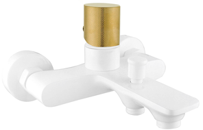 Mexen Royo One robinet de bain, Blanc/Or - 72231-25