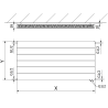 Chauffage mural Mexen Line CVL11 600 x 1500 mm, raccordement bas, 1175 W, anthracite - W611L-060-150-66