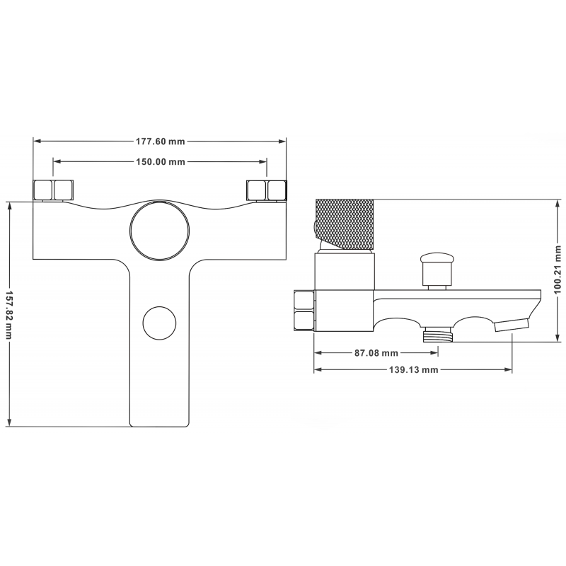 Mexen Royo One robinet de baignoire, noir - 72231-70