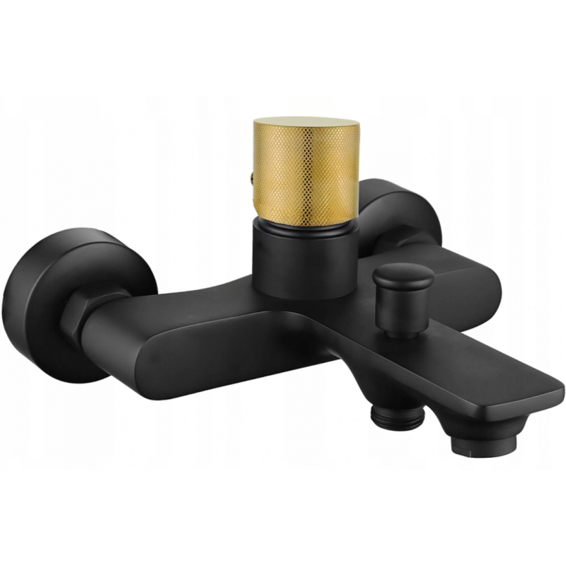 Mexen Royo One mitigeur de baignoire, noir/doré - 72230-75