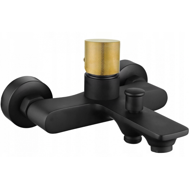 Mexen Royo One robinet de baignoire, noir/doré - 72230-75