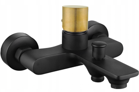 Mexen Royo One robinet de baignoire, noir/doré - 72230-75