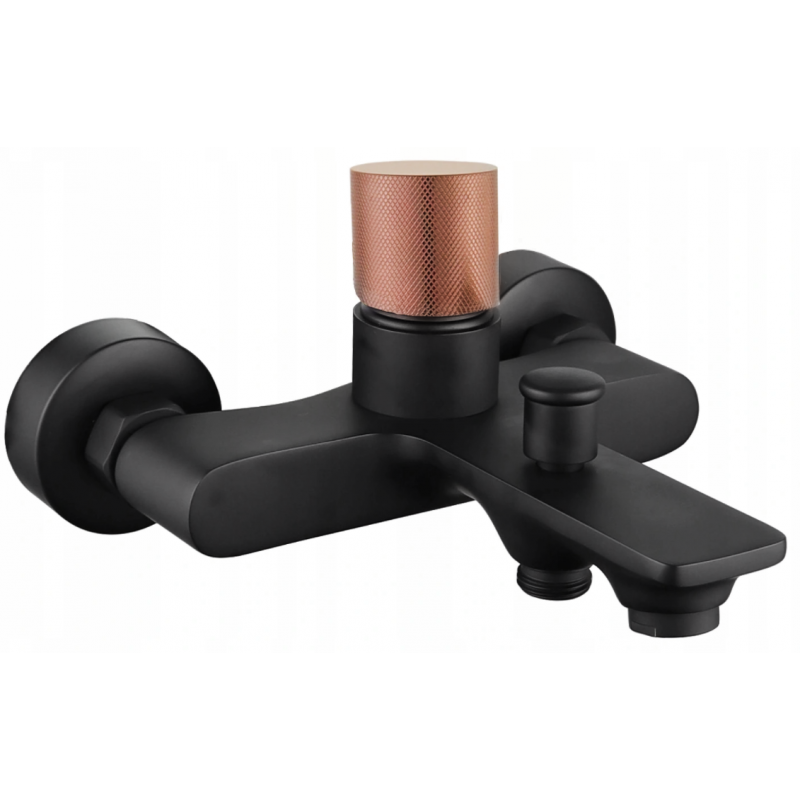 Mexen Royo One mitigeur de baignoire, noir/or rose - 72230-76