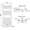 Mexen Ares radiateur de salle de bain 900 x 400 mm, 246 W, doré - W102-0900-400-00-50
