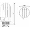Mexen tête thermostatique pour radiateur, blanche - W908-003-20