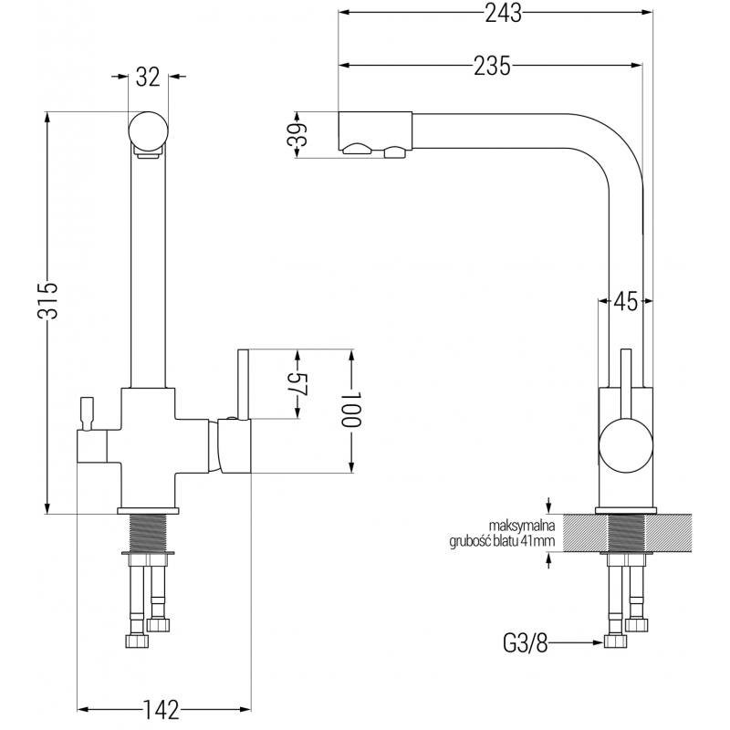 Mexen Duero robinet de cuisine, doré - 671600-50