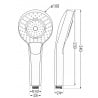 Mexen R-05 pommeau de douche à 3 fonctions, doré/blanc - 79505-50