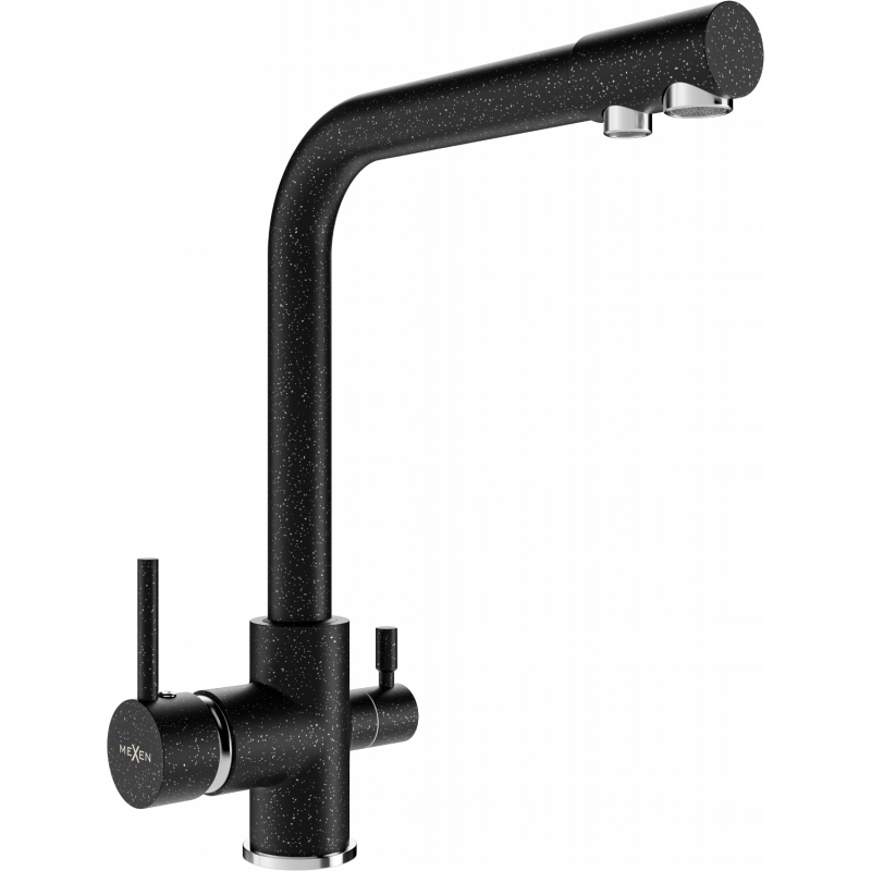 Mexen Duero robinet de cuisine, noir tacheté - 671600-76