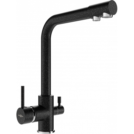 Mexen Duero robinet de cuisine, noir tacheté - 671600-76