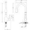 Mexen Savita robinet de cuisine, Or - 672601-50