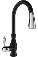 Mexen Savita robinet de cuisine, Noir moucheté - 672601-76