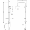 Mexen Carl colonne de douche, chrome - 78240-70