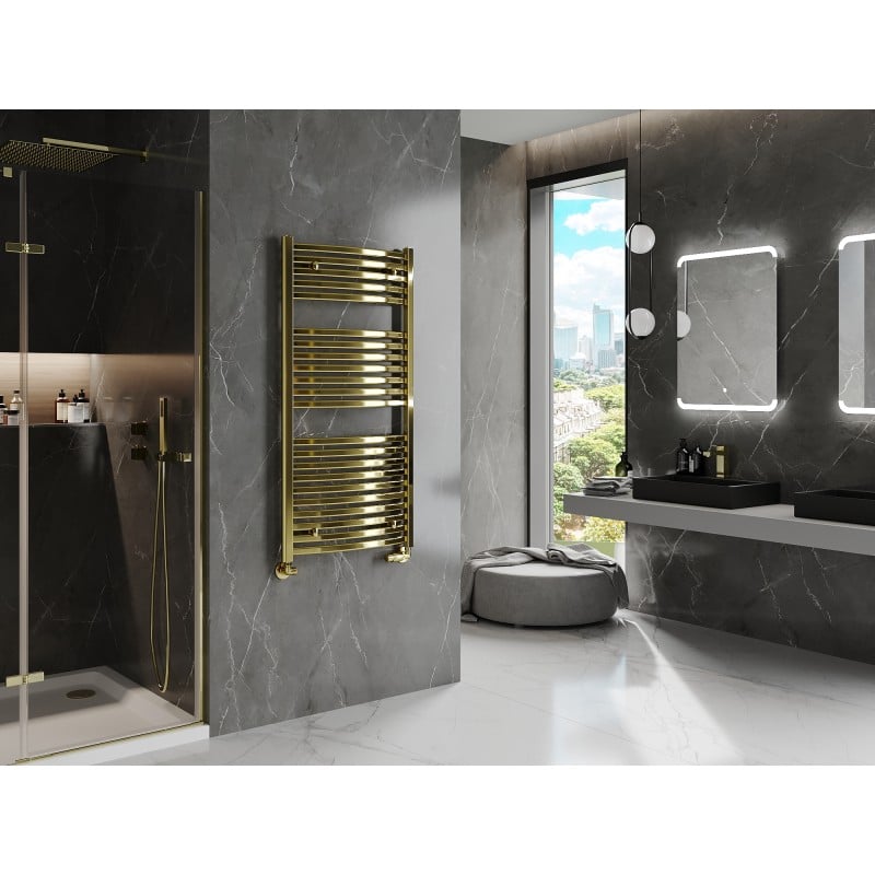 Mexen Helios radiateur de salle de bain 1200 x 600 mm, 521 W, doré - W103-1200-600-00-50
