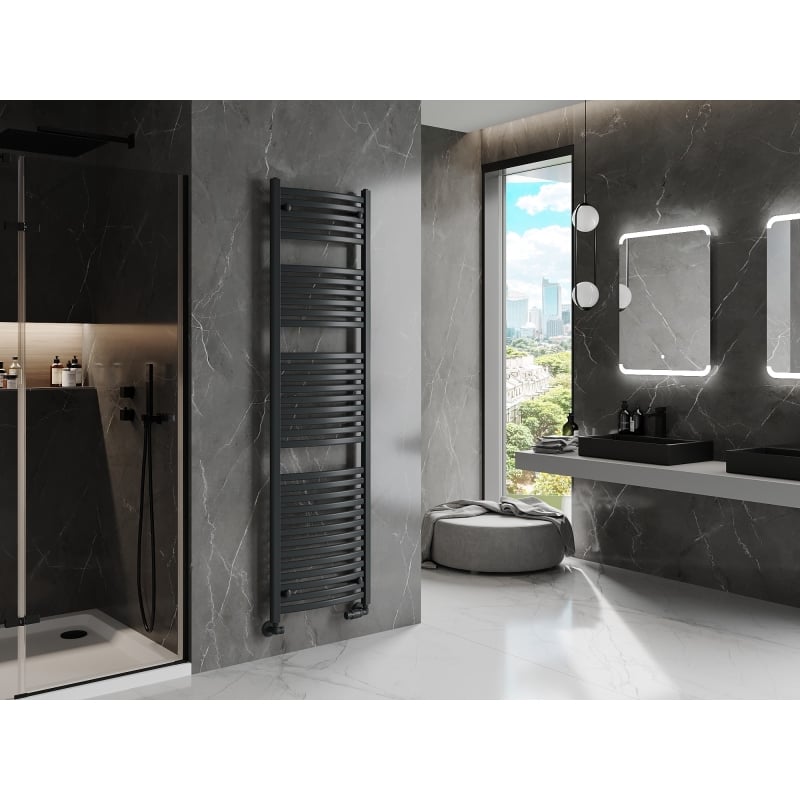 Mexen Helios radiateur de salle de bain 1800 x 500 mm, 844 W, anthracite - W103-1800-500-00-66