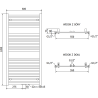 Mexen Hades radiateur de salle de bain 1200 x 600 mm, 667 W, anthracite - W104-1200-600-00-66