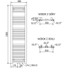 Mexen Hades radiateur de salle de bain 1500 x 400 mm, 583 W, anthracite - W104-1500-400-00-66