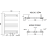 Mexen Mars radiateur de salle de bains 500 x 400 mm, 141 W, chrome - W110-0500-400-00-01