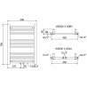 Mexen Mars radiateur de salle de bains 700 x 500 mm, 224 W, chrome - W110-0700-500-00-01