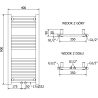 Mexen Mars radiateur de salle de bain 900 x 400 mm, 309 W, anthracite - W110-0900-400-00-66
