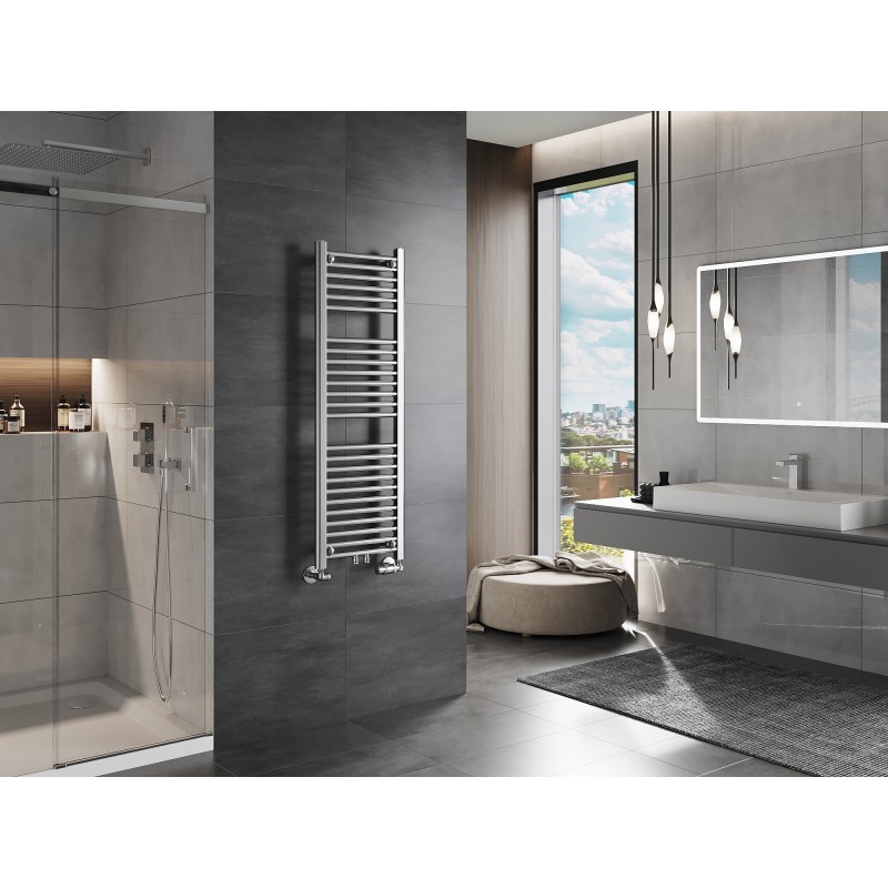 Mexen Mars radiateur de salle de bains 1200 x 400 mm, 346 W, chrome - W110-1200-400-00-01