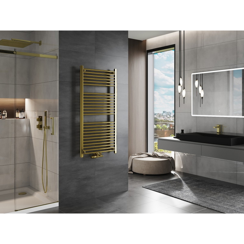 Mexen Mars radiateur de salle de bain 1200 x 600 mm, 487 W, doré - W110-1200-600-00-50