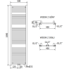 Mexen Mars radiateur de salle de bains 1800 x 500 mm, 643 W, chromé - W110-1800-500-00-01
