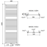 Mexen Mars radiateur de salle de bain 1800 x 600 mm, 953 W, anthracite - W110-1800-600-00-66