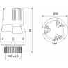 Mexen tête thermostatique pour radiateur, anthracite - W908-002-66