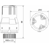 Mexen tête thermostatique pour radiateur, noire - W908-002-70