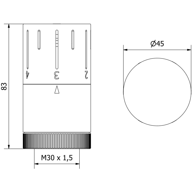 Mexen Uni-T Tête thermostatique pour radiateur, dorée - W908-005-50