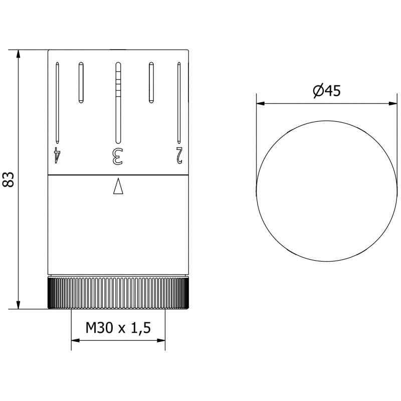 Mexen Uni-Term tête thermostatique pour radiateur, dorée - W908-005-50