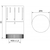 Mexen tête thermostatique pour radiateur, or - W908-005-50