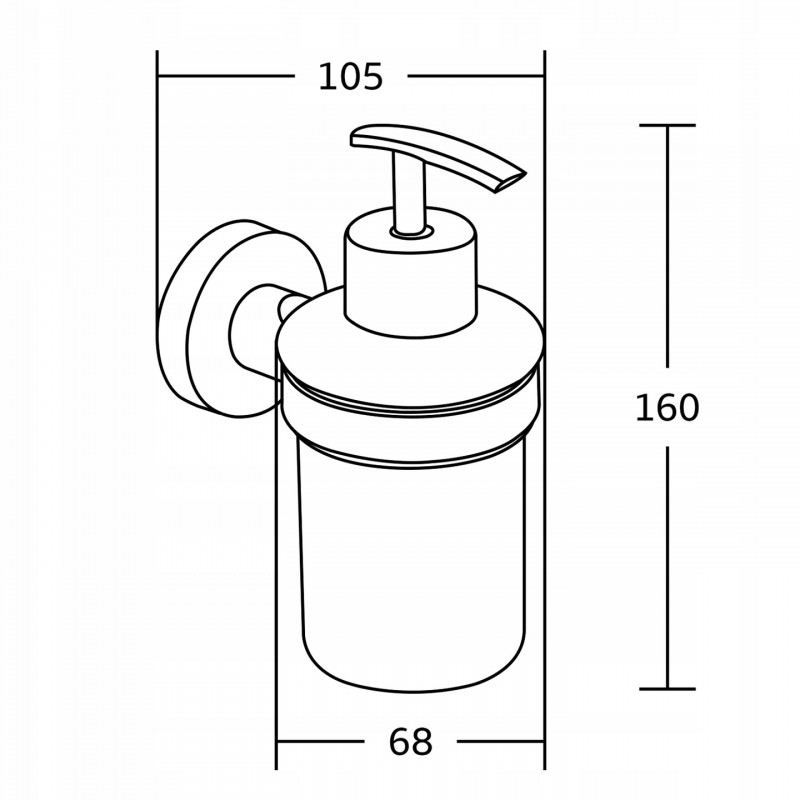 Mexen Tiber distributeur de savon, chrome - 7050540-00