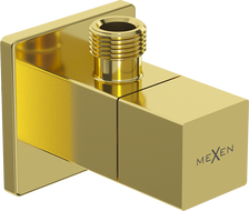 Mexen S valve d'angle pour robinet 1/2"x3/8", doré - 79971-50
