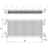 Mexen CV22 radiateur plat 300 x 500 mm, raccordement par le bas, 467 W, noir - W622-030-050-70