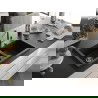 Mexen Hektor évier en granit 2 bacs 800 x 480 mm, noir/métallisé argent, siphon chromé - 6521802000-73