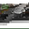 Mexen Hektor évier en granit 2 bacs 800 x 480 mm, noir/métallisé argent, siphon chromé - 6521802000-73