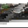 Mexen Hektor évier en granit 2 bacs 800 x 480 mm, noir/argent métallisé, siphon doré - 6521802000-73-G
