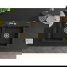 Mexen Hektor évier en granit 2 bacs 800 x 480 mm, noir/argent métallisé, siphon doré - 6521802000-73-G