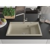 Mexen Omar évier en granit à 1 bac 800 x 480 mm, beige, siphon chromé - 6520801005-69
